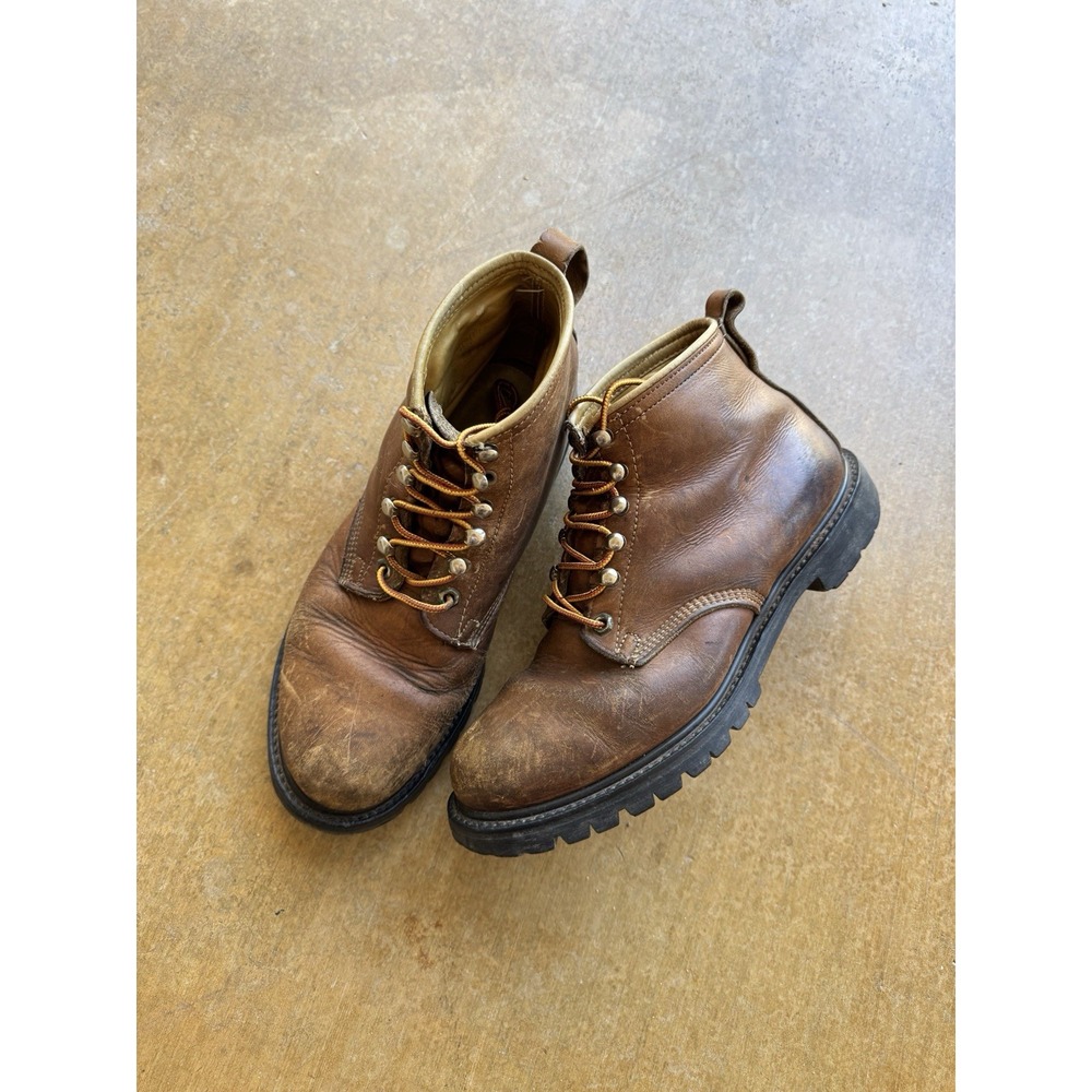 VTG 70s REI Coop Hiking Mountain Boots Patina Danner Style Brown Mens 8.5 US